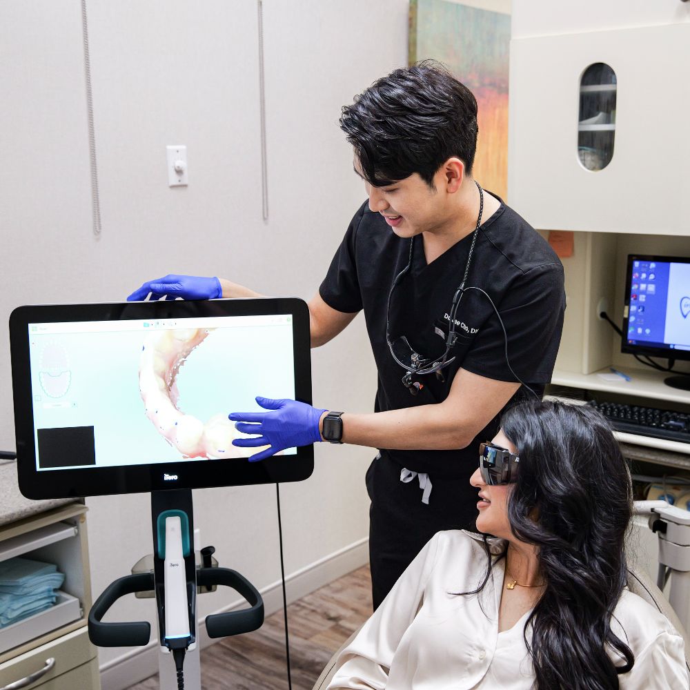Dr. Jae Cho doing a Dental Implant Consultation